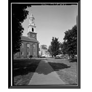 Historic Framed Print, Ives Memorial Library, 133 Elm Street, New Haven, New Haven County, CT, 17-7/8" x 21-7/8"