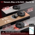 thumbnail image 2 of Robot Vacuum Cleaner and Mop Combo, Smart mapping, 12000 Pa Strong Suction, 90 Days Self-Emptying, for Pet Hair Carpet & Hard Floor, 2 of 9