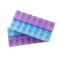 thumbnail image 3 of Double-row 14-compartment pillbox, portable, large capacity, easy to dispense and store medicines, large size with English lettering., 3 of 5