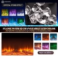thumbnail image 5 of Easoger Fireplace TV Stand for TVs up to 90", 80" TV Stand with 50" Electric Fireplace, Entertainment Center with Glass Doors, Black, 5 of 10