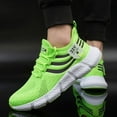 thumbnail image 3 of Zapatos Deportivos informales para hombre, zapatillas ligeras y transpirables de malla para exteriores, color negro, para correr y caminar, 3 of 5