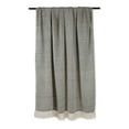 thumbnail image 5 of Hunter Green  Zig-Zag Cotton Throw 50x60 with a 2.5-inch fringe, 5 of 5