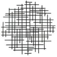thumbnail image 6 of 30" X 30" Black Metal Abstract Lines Round Hanging Dimensional Sculpture, 6 of 7