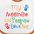 thumbnail image 4 of Inktastic Meemaw and Peepaw Love Me Boys or Girls Baby Bib, 4 of 4