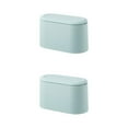 thumbnail image 1 of Ruiboury Portable And Versatile Trash Bin Lightweight For Any Occasion Plastic Portable Table Waste Dustbin Plastic Desktop light blue 2Set, 1 of 6