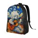 thumbnail image 2 of Disketp Dog Guitar Starry Night Mochila Unisex de Apertura Lateral Completa, Mochila para Laptop para Escuela, Trabajo y Viajes, 2 of 8