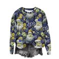 thumbnail image 2 of Jienlioq Hauts Grande Taille pour Femmes Mode Femmes Noël Décontracté Imprimé Col Rond Manches Longues Hauts Chandails en Molleton Amples Remise, 2 of 4