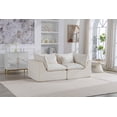 thumbnail image 4 of Timbernest 75" Cloud Couch, Oversized Modular Sectional Sofa Boneless Loveseat for Living Room, No Assembly, White, 4 of 6
