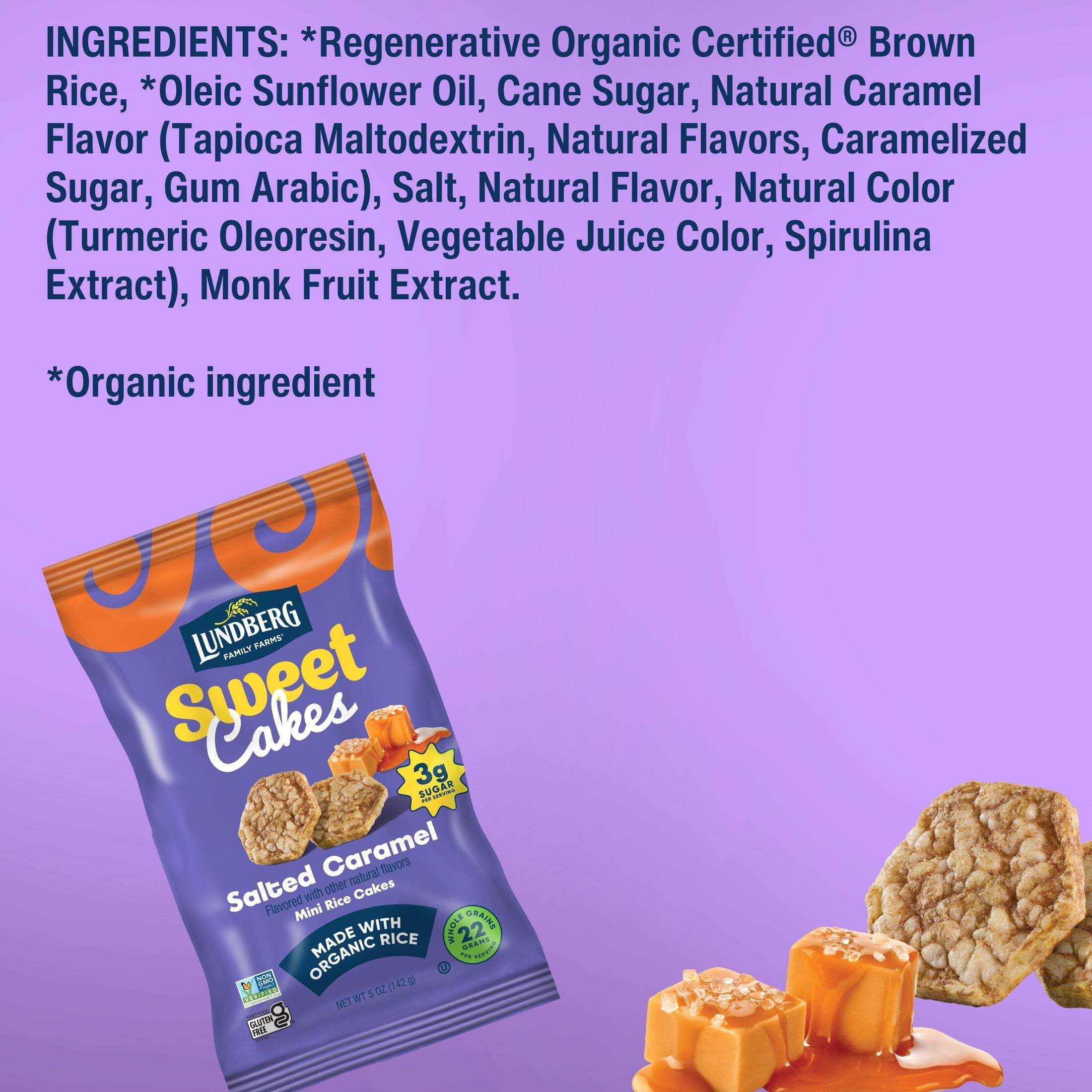 Lundberg Sweet Cakes, Salted Caramel - 6ct, 5oz