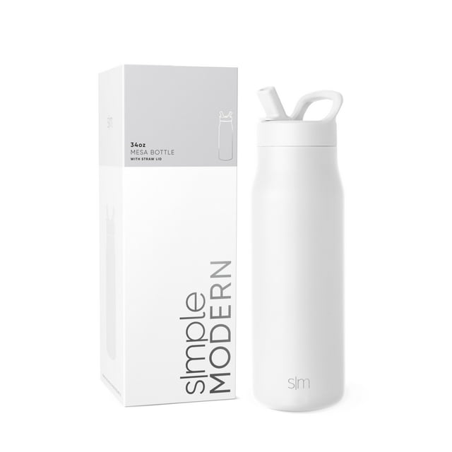 Botella de agua Simple Modern Mesa de acero inoxidable con aislamiento de 1 litro