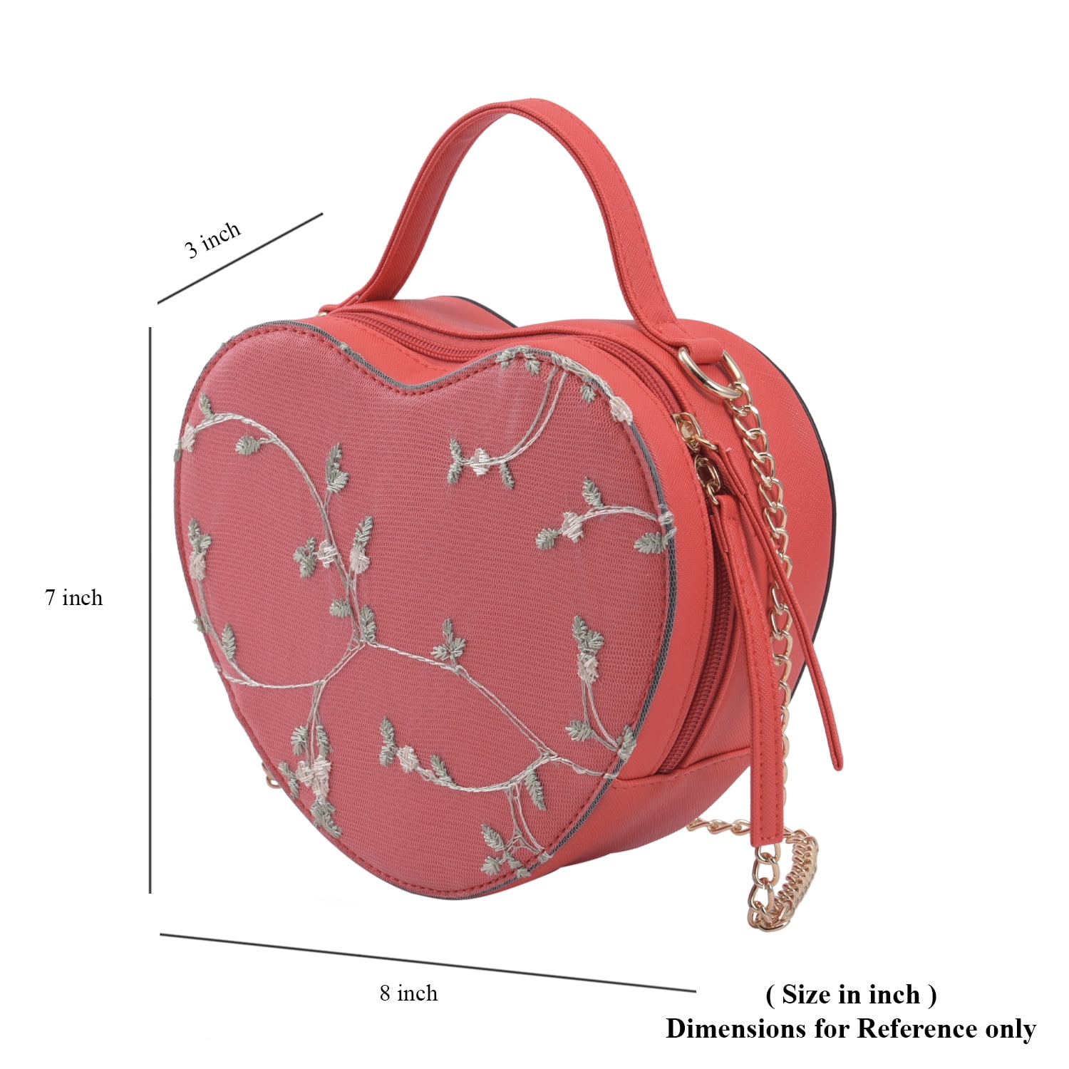 Cute Red Heart Purse for Women, Faux Leather Heart Shaped Crossbody Bags, Zipper Closure Shoulder Bag Valentines Day Birthday Christmas Gifts