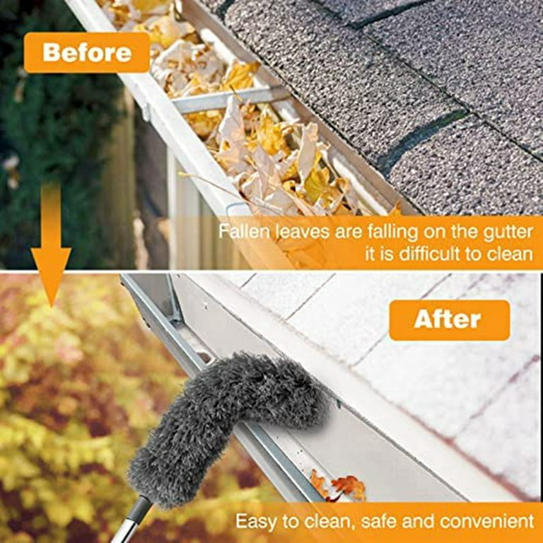 1Set Gutter Cleaning Brush Roofing Tool Easy Remove Leave with