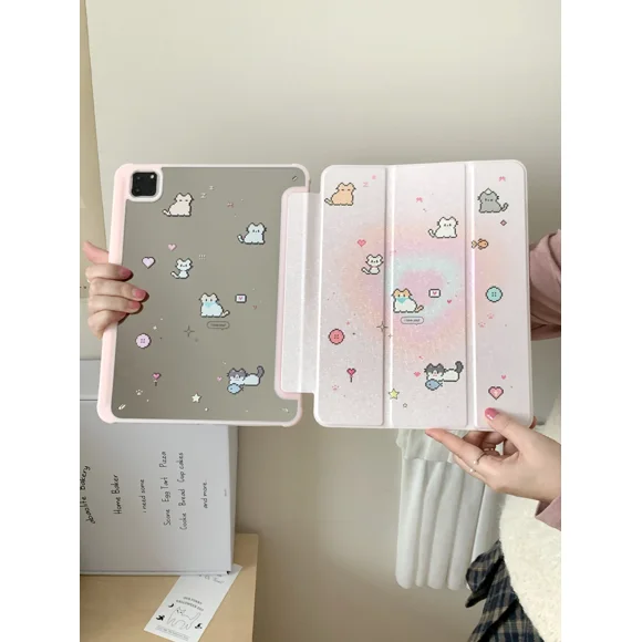 Cute Cartoon Protective Cases for IPad 10th 10.2/9.7/10.5/11 Inch Pro 12.9 Inch 2021 Mini 6 Air 5/4 Case with  Slot Holder Gift Festivals