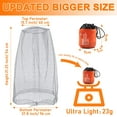 thumbnail image 6 of DizeyBoyo Mosquito Head Net Mesh, Face Neck Fly Netting Hood from Bugs Gnats Noseeums Screen Net for Any Outdoor Lover- with Carry Bags Fits Most Sizes of Hats Caps ( Updated Big Net), 6 of 8
