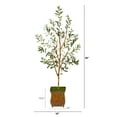 thumbnail image 2 of Nearly Natural 50" Olive Artificial Tree in Metal Planter in Green, 2 of 4