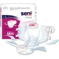 thumbnail image 6 of Seni Super Quatro Unisex Adult Incontinence Briefs with Tabs, Size Medium (30"-43"), 20 Count (2 Packs of 10), Severe Absorbency, Disposable Overnight Briefs for Men & Women, 6 of 9