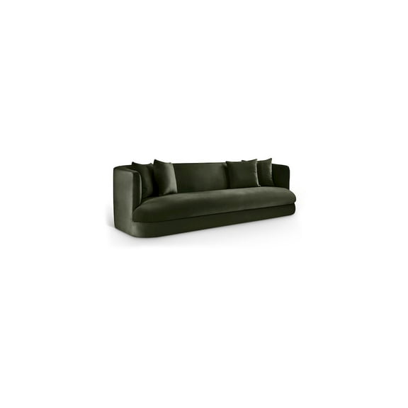 Meridian Furniture Alder Green Velvet Sofa