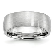 Lex & Lu Chisel Cobalt Satin 8mm Band Ring