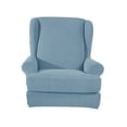 thumbnail image 3 of Wing Back Armchair Covers Wing Sofa Slipcovers Repment Blue Light Blue, 3 of 7
