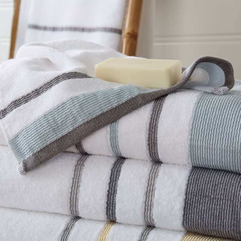 Striped Pattern Towel Set, Soft Hand Towel Bath Towel, Quick