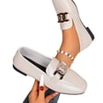 thumbnail image 5 of YOUYEDIAN Loafers for Women Versatile Low Block Heel Fashion Square Toe Comfy Flats Casual Outdoor Chain Deco Slip On Dress Shoes, 5 of 5