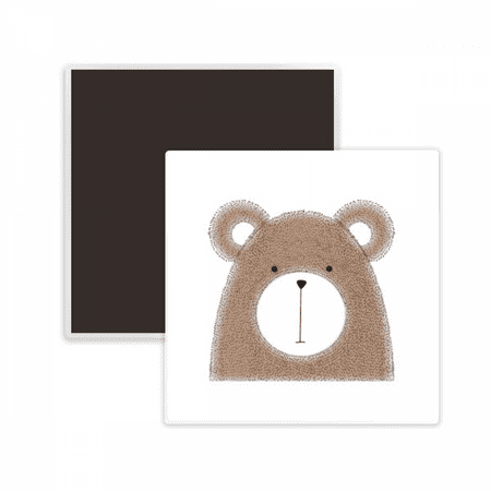 

Simplicity Style Chubby Bear Animal Square Ceracs Fridge Magnet Keepsake Memento
