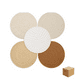 thumbnail image 1 of 10 pzs Posavasos Para Cafe Mesa Tejido A Mano Lab.G, Beige solido, 1 of 5