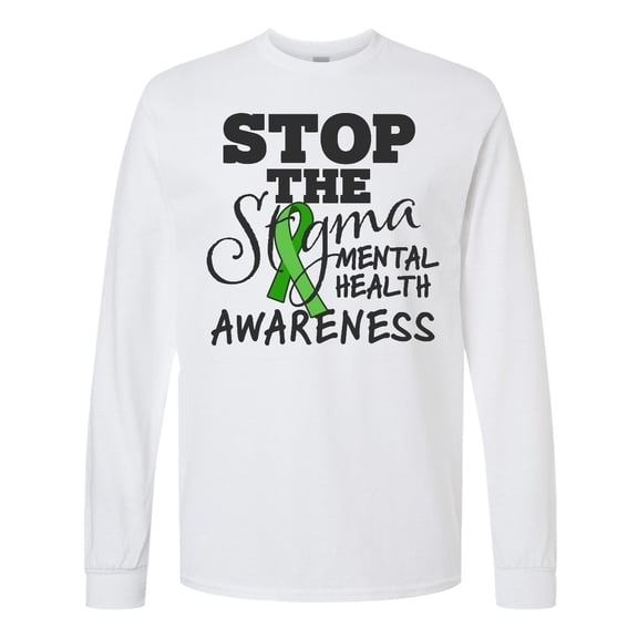 Inktastic Mental Health Awareness Stop the Stigma Long Sleeve T-Shirt