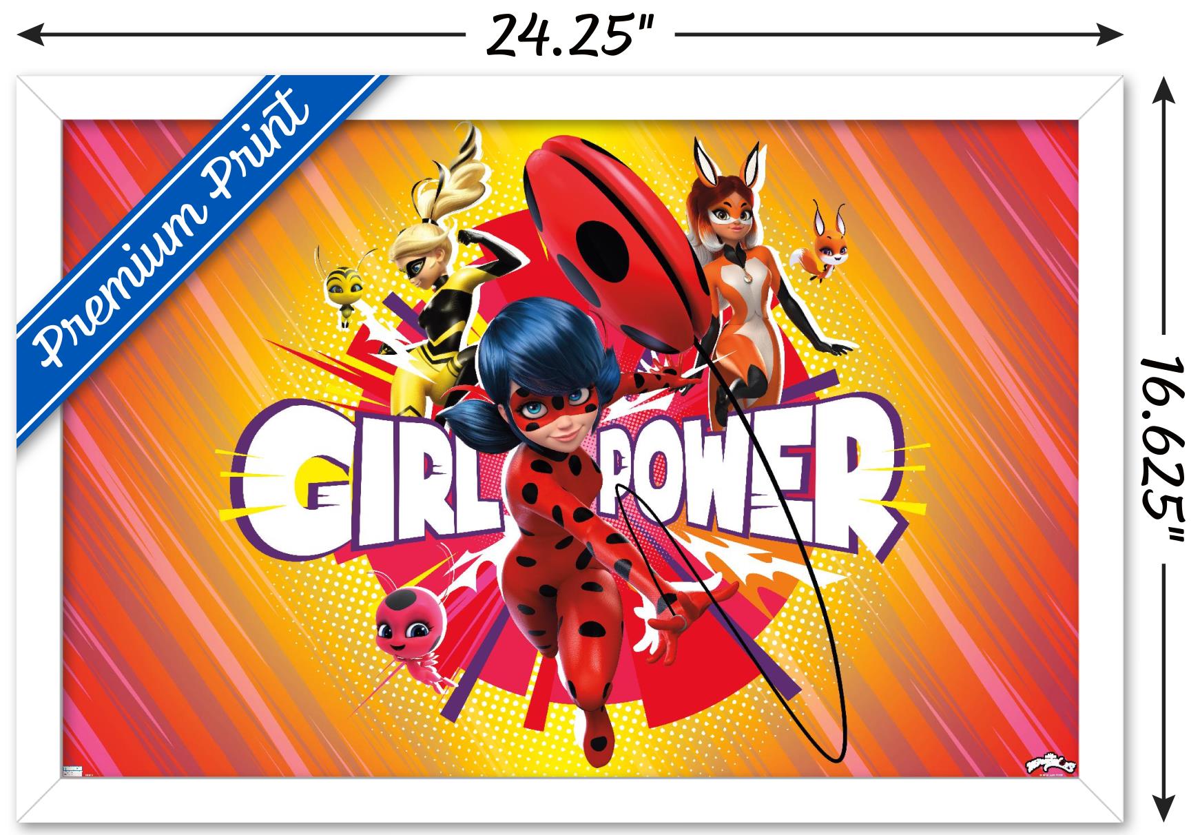 Miraculous - Girl Power Wall Poster, 14.725" x 22.375", Framed