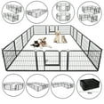 thumbnail image 2 of HomGarden 16 Panels 24'' Height Large Dog Playpen, Portable Puppy Exercise Pen Indoor Outdoor Dog Fence W/ Doors, 2 of 10