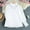 White, variant on Women’s Elegant Lace Shirts Solid Color Round Neck Casual Blouse Long Sleeve Button Down Tops