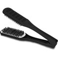 thumbnail image 1 of Bristles Clamp Hair Straightener Brush Comb Hair Detangler Brush Hair Styling Tool Double Sided Brush, 1 of 4