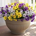 thumbnail image 1 of Rowfad de flores artificiales de Pansy Flowers, 18 paquetes, para decoración exterior, 1 of 9