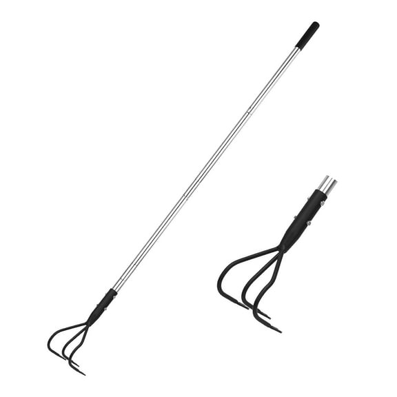 Wellsay Versatile Garden Cultivator, 3-Prong Hand Tiller with 55-Inch Adjustable Handle, Gardening Tool for Soil Cultivation, Loosening, and Weed Removal