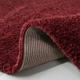 thumbnail image 6 of SAFAVIEH August Carlene Solid Plush Shag Area Rug, Burgundy, 8'9" x 8'9" Square, 6 of 8