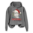 thumbnail image 2 of I Want A Hippopotamus For Christmas Hoodies for Women Long Sleeve Funny Graphic Hooded Sweatshirt Pullover Tops, 2 of 4