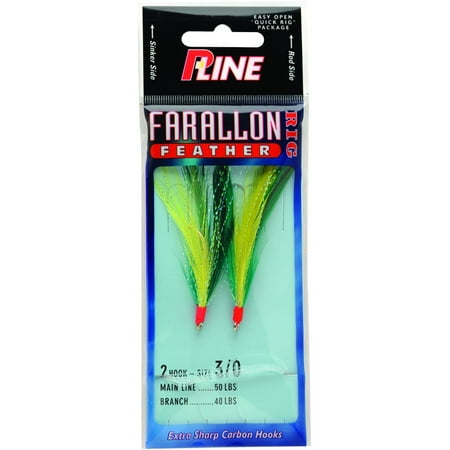 UPC: 0015789260620 | P-Line Tackle Farallon Feathers (Chartreuse) Multi Colored