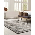 thumbnail image 3 of Rugs Charlotte Collection Tribal Geometric Low-Pile Gray Area Rug, 5' x 8', Soft Underfoot, 3 of 8