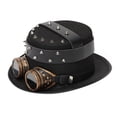 thumbnail image 2 of Sombrero Retro Goth Steampunk jinwen Sombrero de copa Accesorio desmontable, 2 of 8