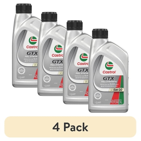 (4 pack) Castrol GTX Full Synthetic 5W-20 Motor Oil 1 Quart
