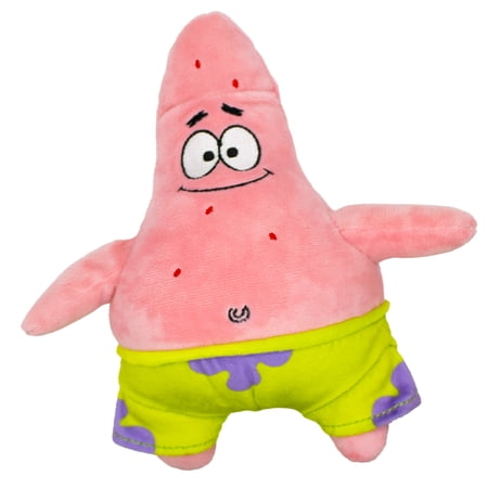design LAB Inc. SpongeBob SquarePants Patrick Dog Toy with Spiky Ball Squeaky Plush Dog Toy for Dogs Interactive Chew & Fetch Toy