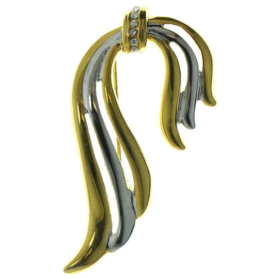Gold-Tone & Silver-Tone Colored Metal Brooch-Pin