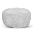 thumbnail image 1 of Pearls Pouf Cover with Zipper, Circles Lace Doily Pattern Modern and Romantic Bridal Style Design Art Print, Soft Decorative Fabric Unstuffed Case, 30" W X 17.3" L, Grey White, by Ambesonne, 1 of 5