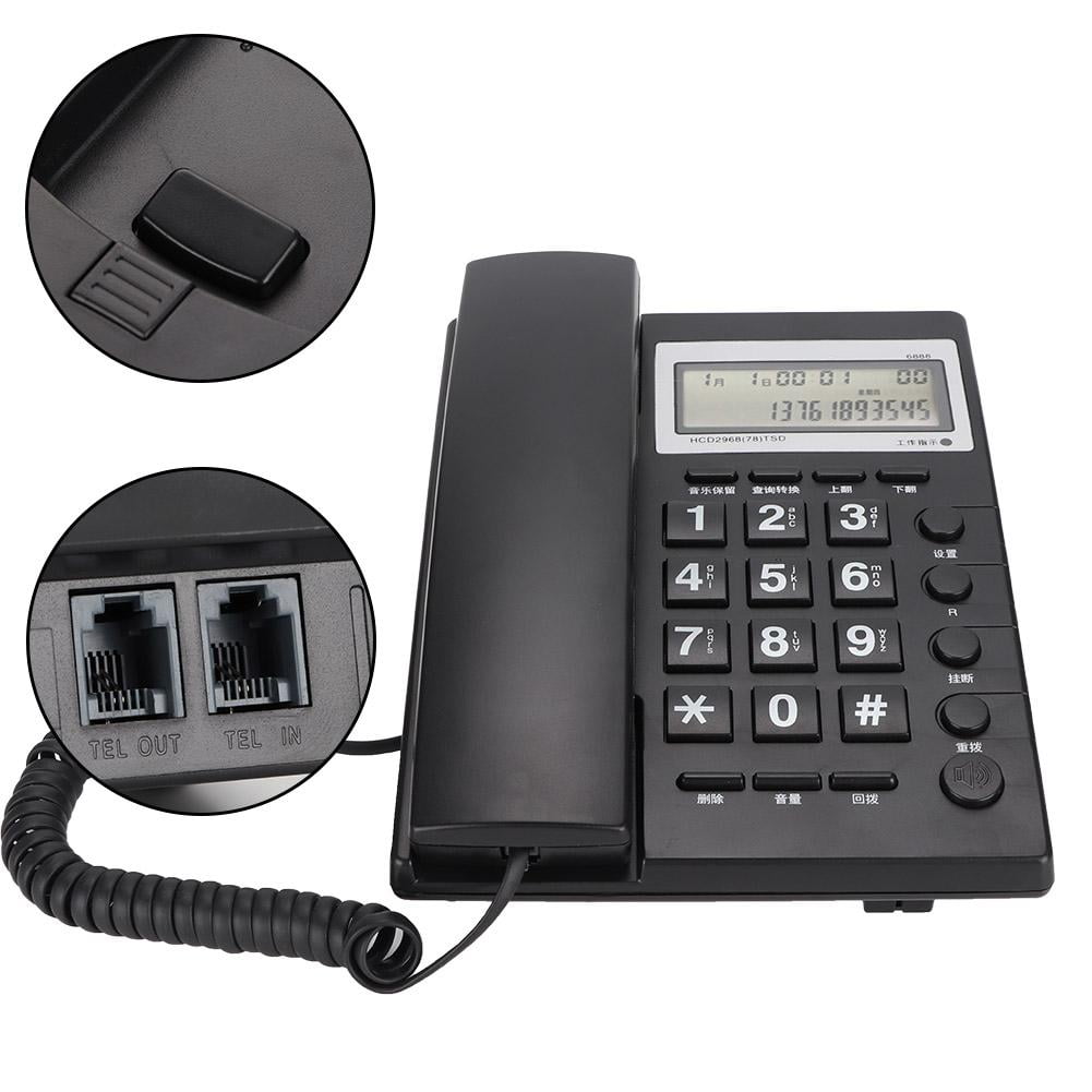Herwey Phone Landline,Call Answer Machine,Home Corded Telephone Caller