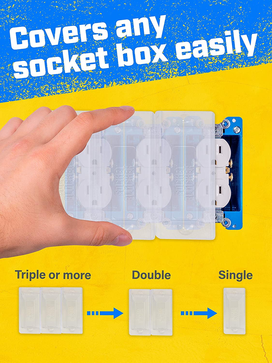 Socket Blocker – The Smarter Outlet Cover for Drywall & Painting – Better Than Tape for Remodeling & DIY Projects - 60 Pack