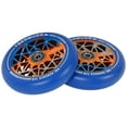 thumbnail image 1 of Oath Bermuda 110mm x 24mm Scooter Wheels Triple Anodised Orange, Blue & Titanium, Aluminum Core, For Pro Scooters, 1 of 3