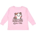 thumbnail image 3 of Inktastic Meemaw and Pop Pop Cat Grandchild Girls Long Sleeve Toddler T-Shirt, 3 of 5
