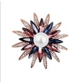 thumbnail image 1 of Crystal Geometry Flower Brooch with Simulated Pearl Bouquet Jewelry Accessory for Women, 1 of 5