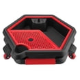thumbnail image 1 of Performance Tool Drain Pan W4074 2 In 1; 8 Liter Capacity; 18-1/2 Inch Wide Hexagon; 5-3/8 Inch Height; Black/Red; Polypropylene; Without Handle; With Mobile Tool Caddy, 1 of 16