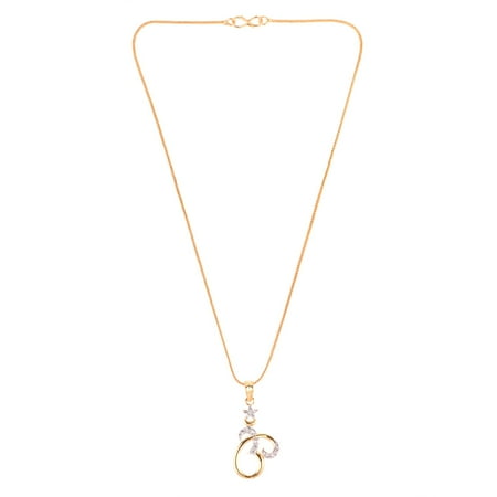Efulgenz OM AUM Ohm Pendant Chain Necklace India Spiritual Good Luck CZ Jewelry Gift for Men Women